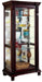 Tulare Dark Cherry Curio Cabinet – Traditional Tall Display Case with Sliding Door - LasVegasFurnitureOnline.com