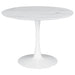 Arkell 40-inch Round Pedestal Dining Table White image