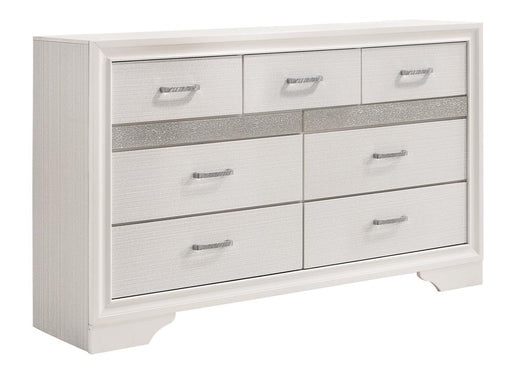 Miranda 7-drawer Dresser White and Rhinestone image