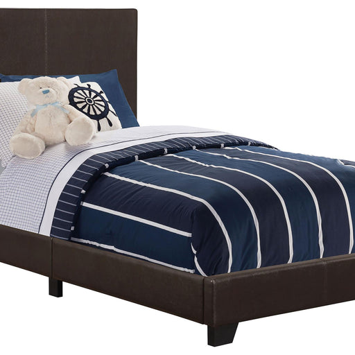 Dorian Upholstered Twin Bed Brown image