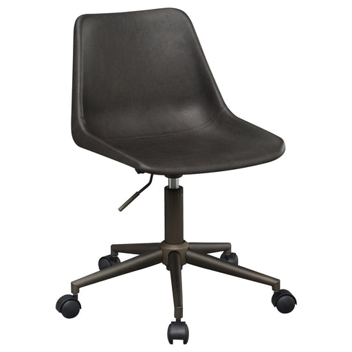 Carnell Adjustable Height Office Chair with Casters Brown and Rustic Taupe image