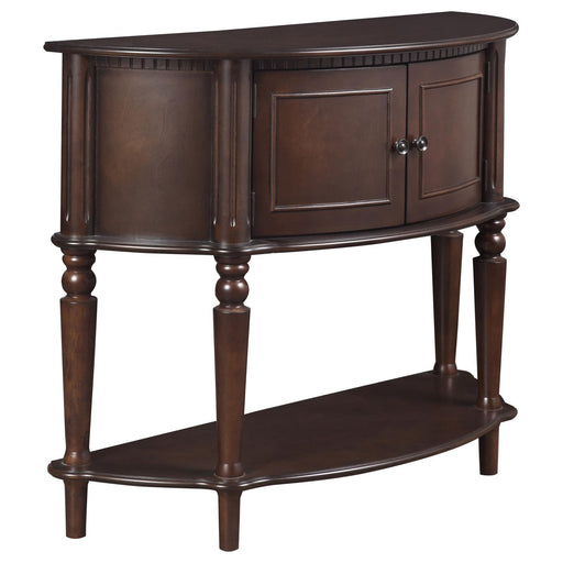 Brenda Console Table with Curved Front Brown image