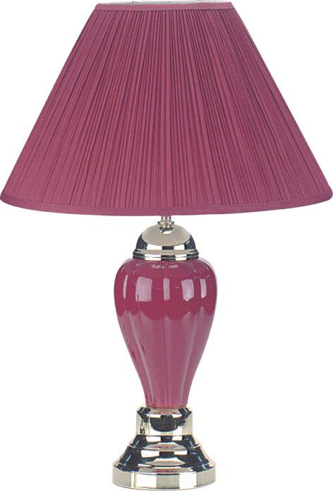Pottery Burgundy Table Lamp image