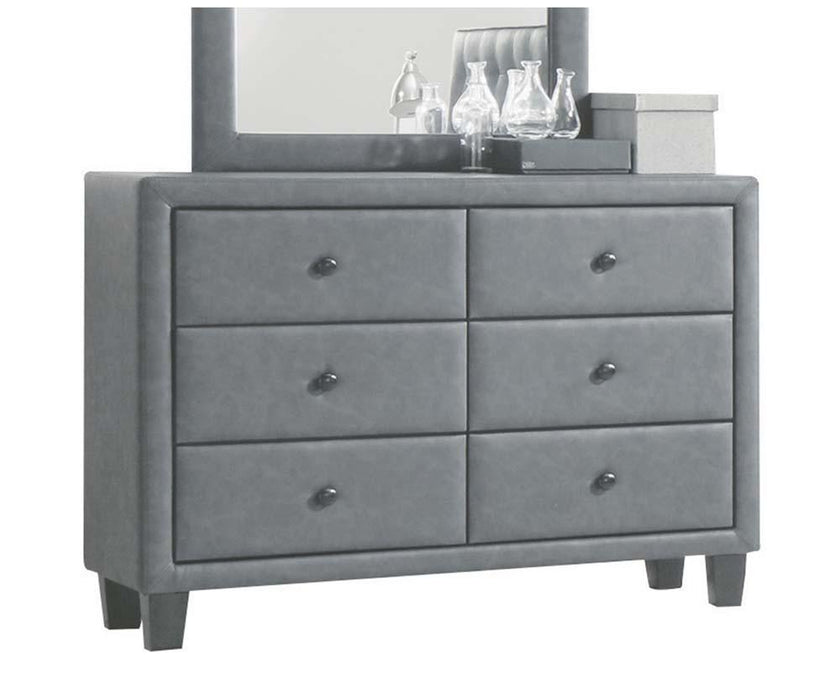 Saveria 2-Tone Gray PU Dresser image