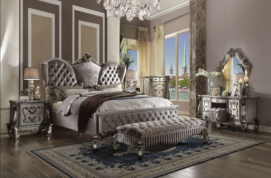Versailles Velvet & Antique Platinum California King Bed image