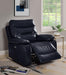 Aashi Navy Leather-Gel Match Recliner (Power Motion) image