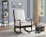 Tristin Cream Fabric & Walnut Rocking Chair image