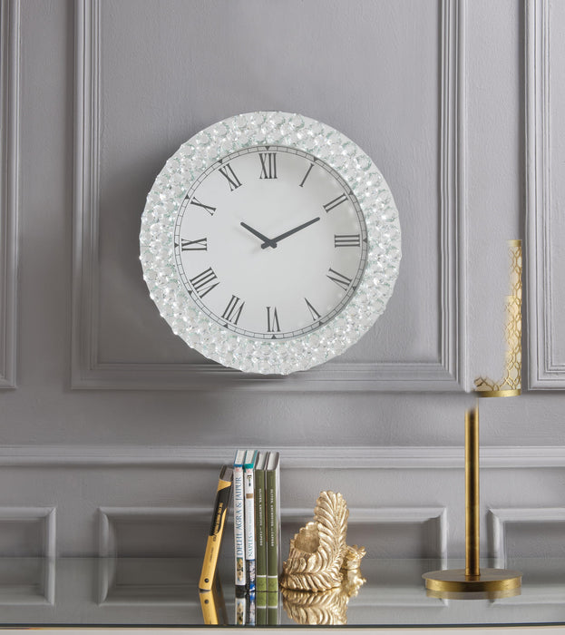 Lantana Mirrored & Faux Crystals Wall Clock image