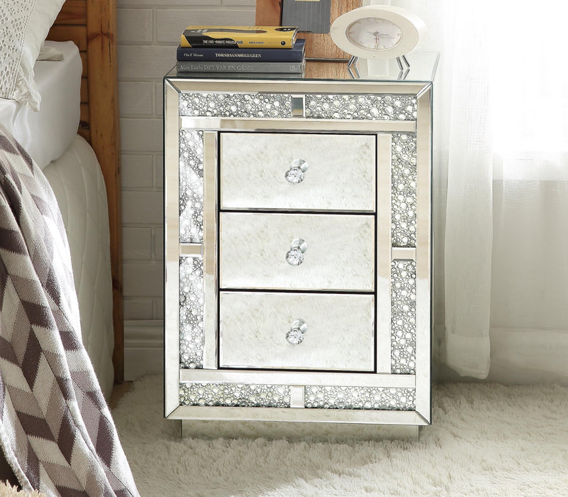 Mallika Mirrored & Faux Crystals Accent Table image