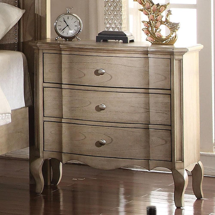 Acme Chelmsford 3-Drawer Nightstand in Antique Taupe 26053 image