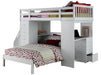 Acme Freya Loft Bed Set with Twin Bed in White 37145/37152 image