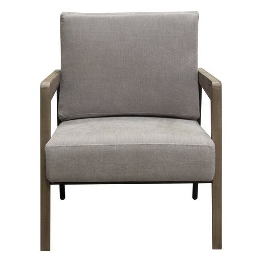 Blair Accent Chair in Grey Fabric with Curved Wood Leg Detail by Diamond Sofa image
