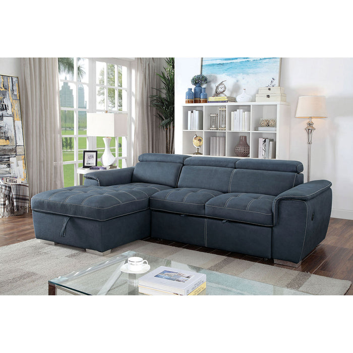 Patty Blue Gray Sectional, blue image