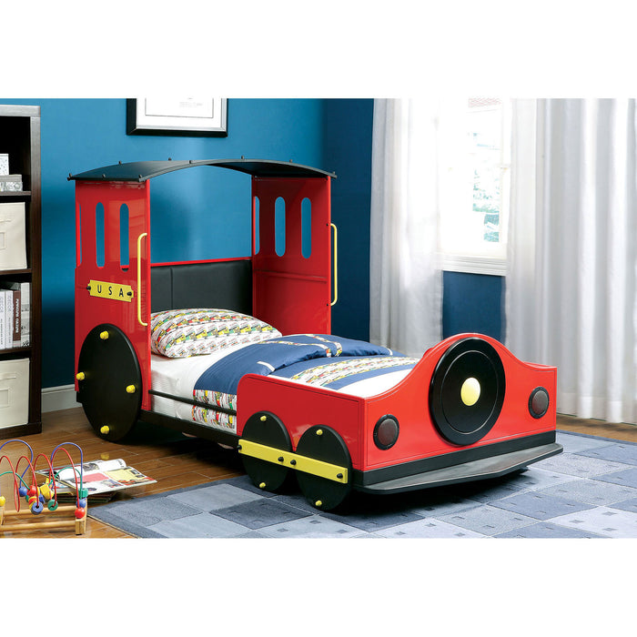 Retro Express Red/Black Twin Bed image