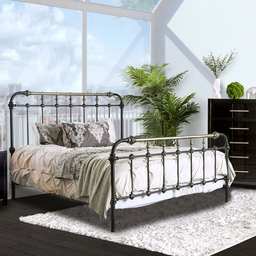 RIANA Antique Black Metal Twin Bed image