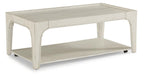 Flexsteel Harmony Rectangular Cocktail Table with Casters in White image