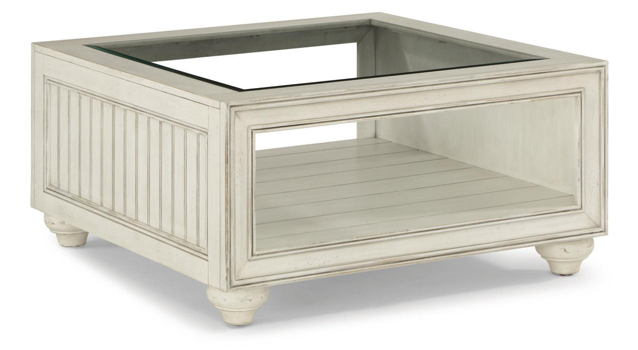 Flexsteel Harmony Square Cocktail Table with Casters in White image