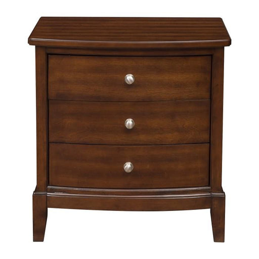 Homelegance Cotterill 3 Drawer Nightstand in Cherry 1730-4 image