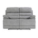 Homelegance Furniture Sherbrook Double Reclining Loveseat in Gray image