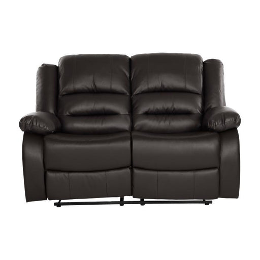 Homelegance Furniture Jarita Double Reclining Loveseat in Brown image