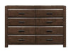 Homelegance Furniture Erwan 8 Drawer Dresser in Dark Walnut 1961-5 image