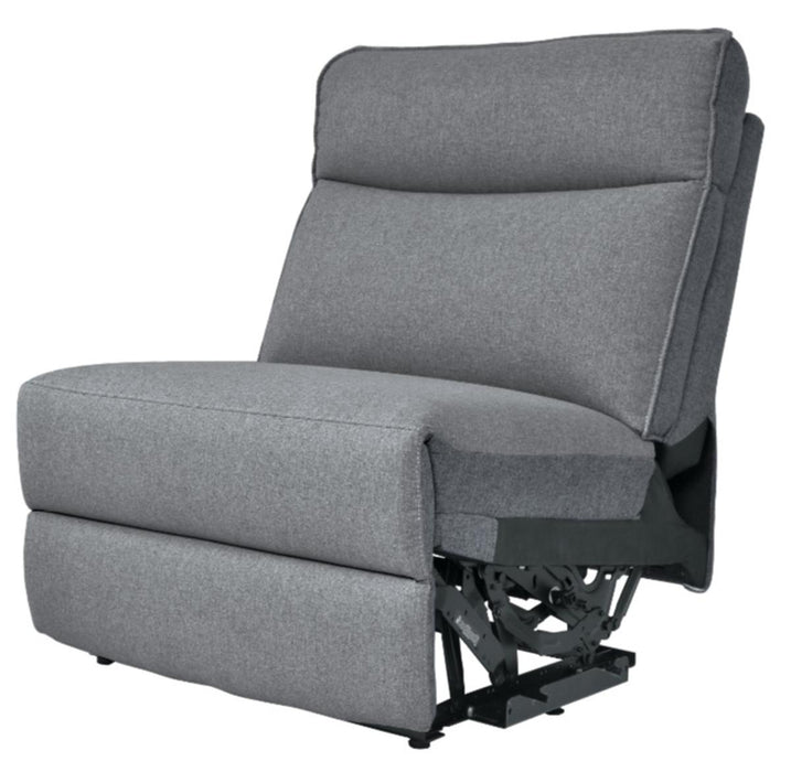 Homelegance Furniture Maroni Power Armless Reclining Chair in Dark Gray/Light Gray 8259-ARPW image