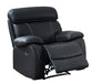 Homelegance Furniture Pendu Reclining Chair in Black 8326BLK-1 image