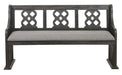 Homelegance Arasina Bench with Curved Arms in Dark Pewter 5559N-14A image