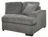 Homelegance Furniture Logansport Right Side Cuddler with 1 Pillow in Gray 9401GRY-RU image