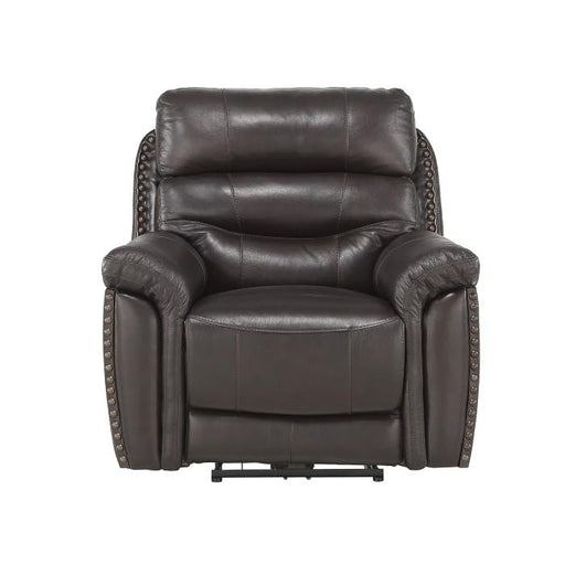 Homelegance Furniture Lance Power Reclining Chair with Power Headrest and USB Port in Brown 9527BRW-1PWH image