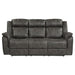 Homelegance Furniture Centeroak Double Reclining Sofa in Gray 9479BRG-3 image