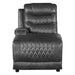 Homelegance Furniture Putnam Power Left Side Reclining Chaise with USB Port in Gray 9405GY-LCPW image