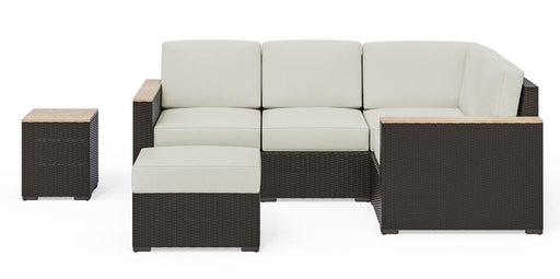 Palm Springs Outdoor 4 Seat Sectional, Ottoman and Side Table by homestyles image