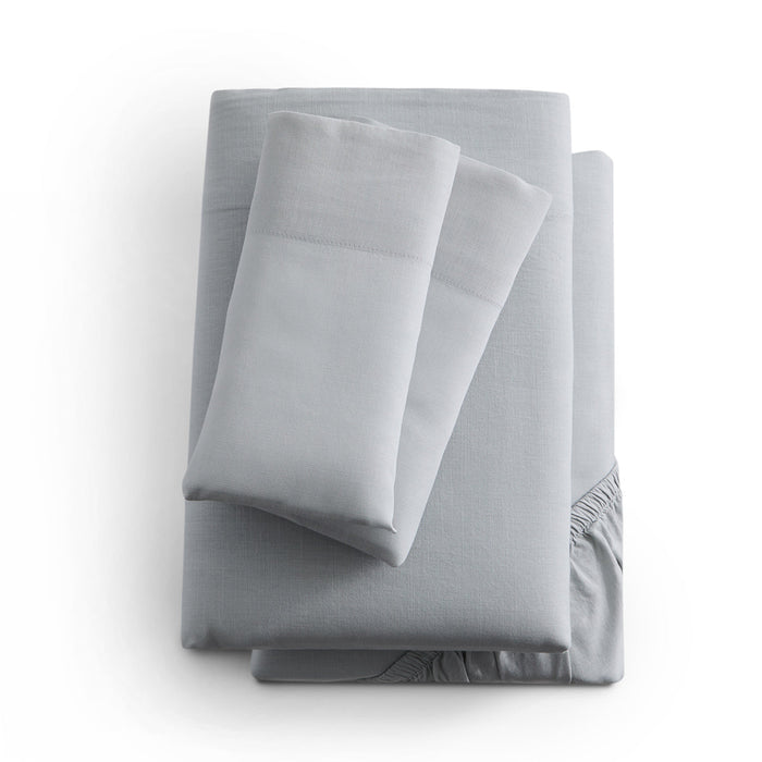 Malouf Linen-Weave Cotton Sheet Set - LasVegasFurnitureOnline.com