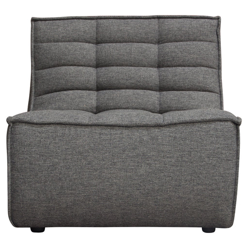Marshall Scooped Seat Armless Chair in Grey Fabric by Diamond Sofa image