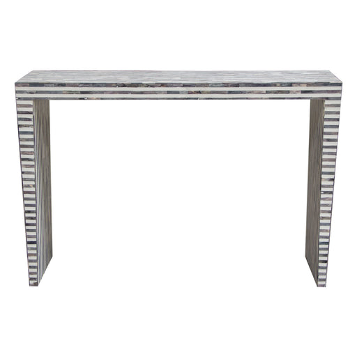 Mosaic Console Table w/ Bone Inlay in Linear Pattern by Diamond Sofa image