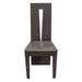 Motion 2-Pack Solid Mango Wood Dining Chair in Smoke Grey Finish w/ Silver Metal Inlay by Diamond Sofa image