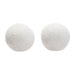 Set of (2) 10" Round Accent Pillows in White Faux Sheepskin by Diamond Sofa image