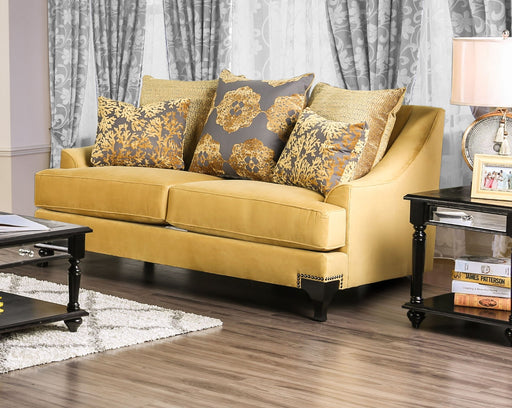 Viscontti Gold/Gray Love Seat, Gold image