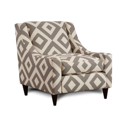 PARKER Ivory/Gray/Pattern Chair, Diamond Pattern image