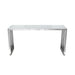 SOHO Rectangular Stainless Steel Console Table w/ Clear, Tempered Glass Top by Diamond Sofa image