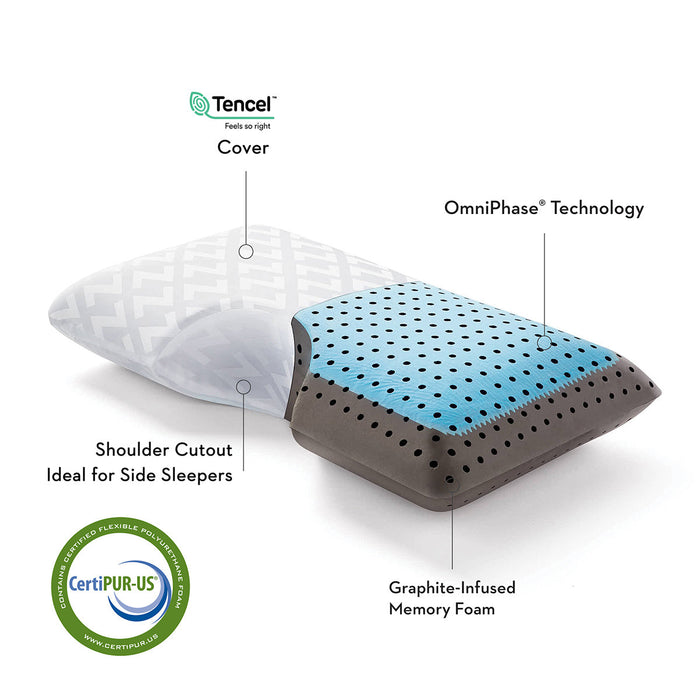 Malouf Shoulder CarbonCool™ LT + Omniphase® Pillow - LasVegasFurnitureOnline.com
