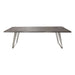 Titan Solid Acacia Wood Dining Table in Espresso Finish w/ Silver Metal Inlay & Base by Diamond Sofa image