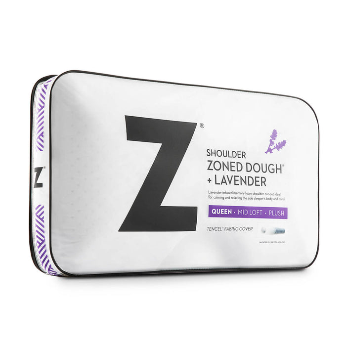 Malouf Shoulder Zoned Dough® Lavender Pillow - LasVegasFurnitureOnline.com